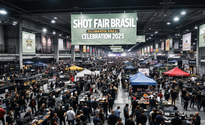 Pavilhão lotado da Shot Fair Brasil Celebration 2025.