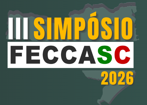Arte de divulgação do terceiro Simpósio FECCASC 2026.