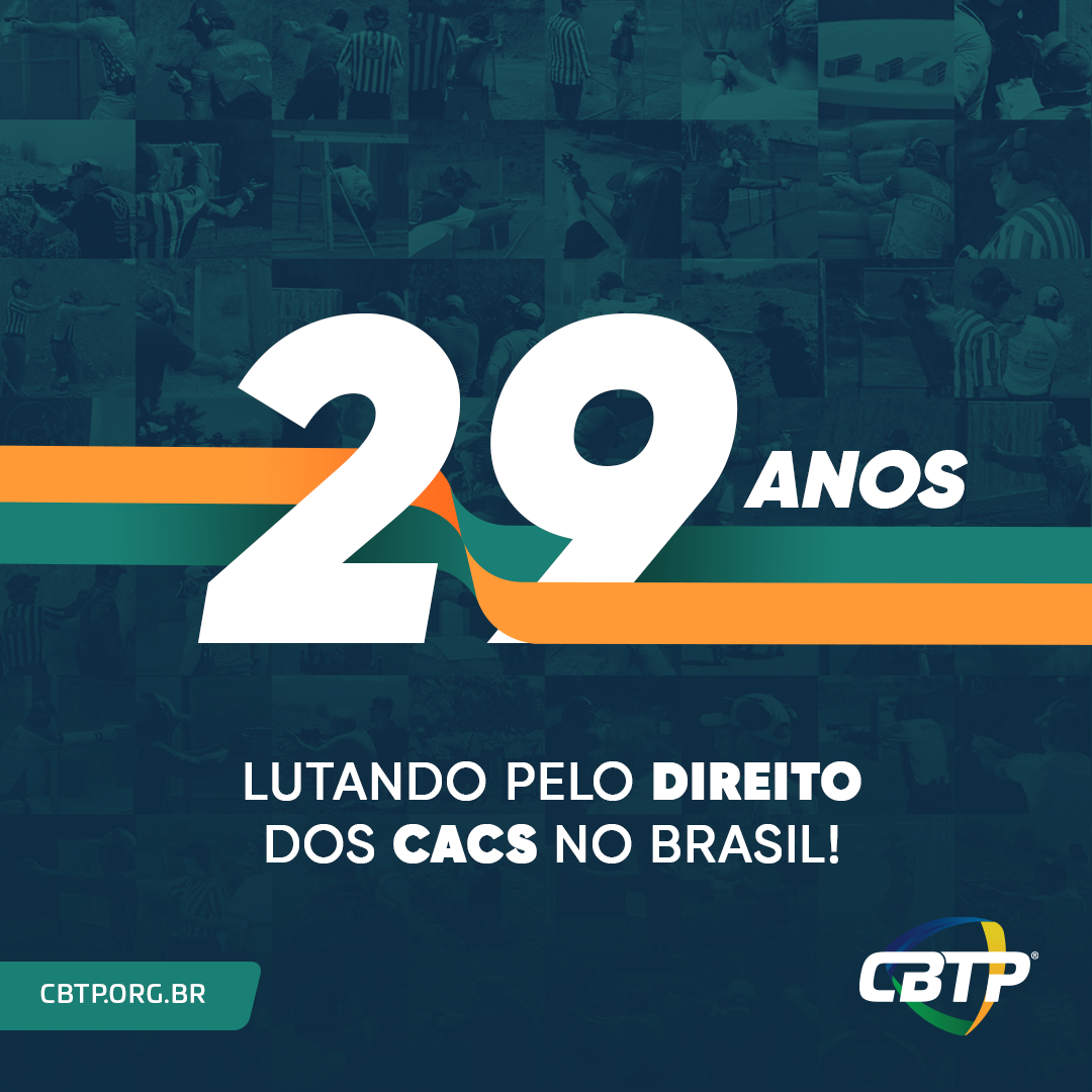 Arte comemora 29 anos da CBTP na defesa dos CACs no Brasil.
