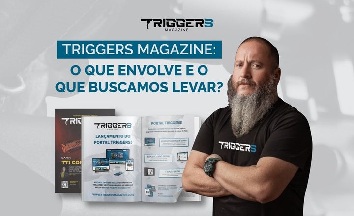 Junior Sucasas aparece em arte de divulgação da Triggers Magazine.