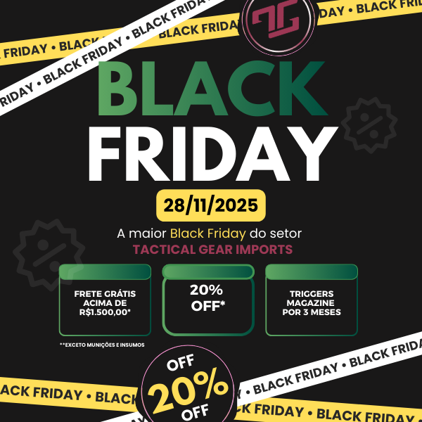 Arte promocional da Black Friday 2025 da Tactical Gear Imports.