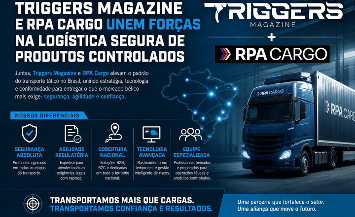 Arte anuncia parceria entre Triggers Magazine e RPA Cargo para logística segura.
